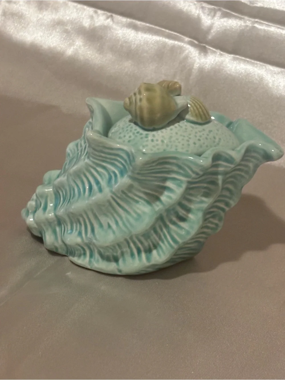 Pier 1 Imports Turquoise Ceramic Lidded Jar/ Sugar Bowl